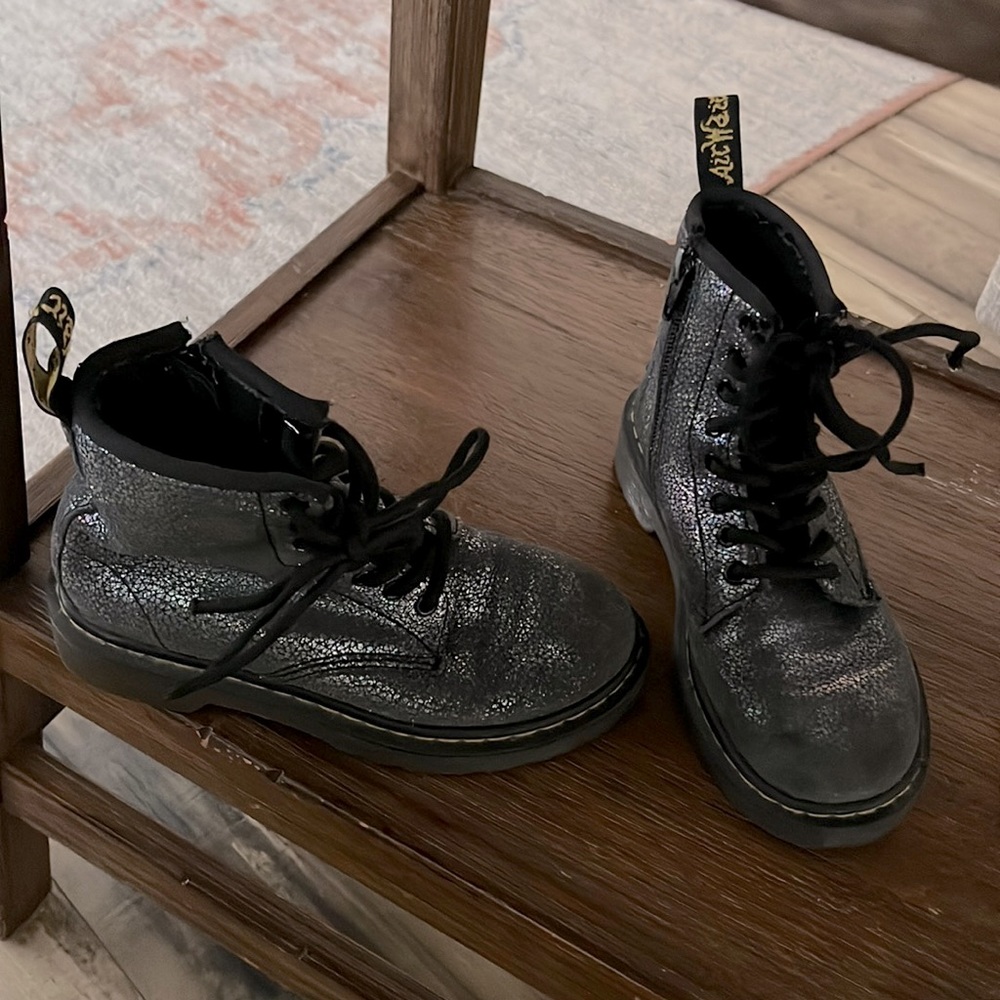 Girls metallic Dr. Martens
